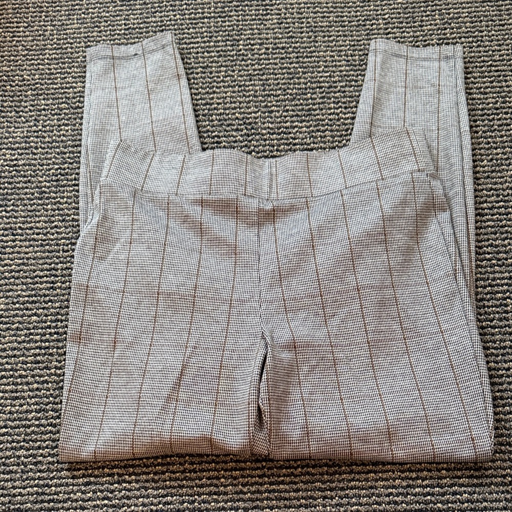 LOFT Gray Plaid Leggings